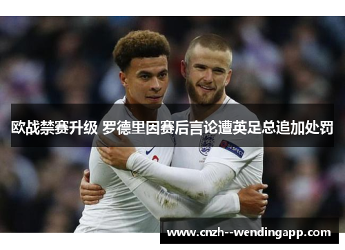 欧战禁赛升级 罗德里因赛后言论遭英足总追加处罚